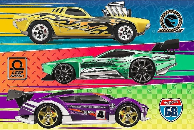 Hot Wheels versenypályás puzzle 60 darabos