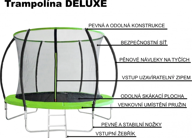 Pixino prémium trambulin védőhálóval és létrával 244 cm