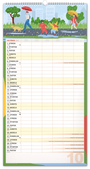 Nástenný családi tervező XXL naptár 2025