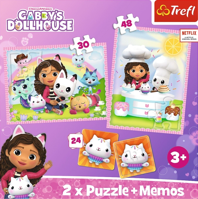 Gabi és macskás barátja puzzle és memória játék