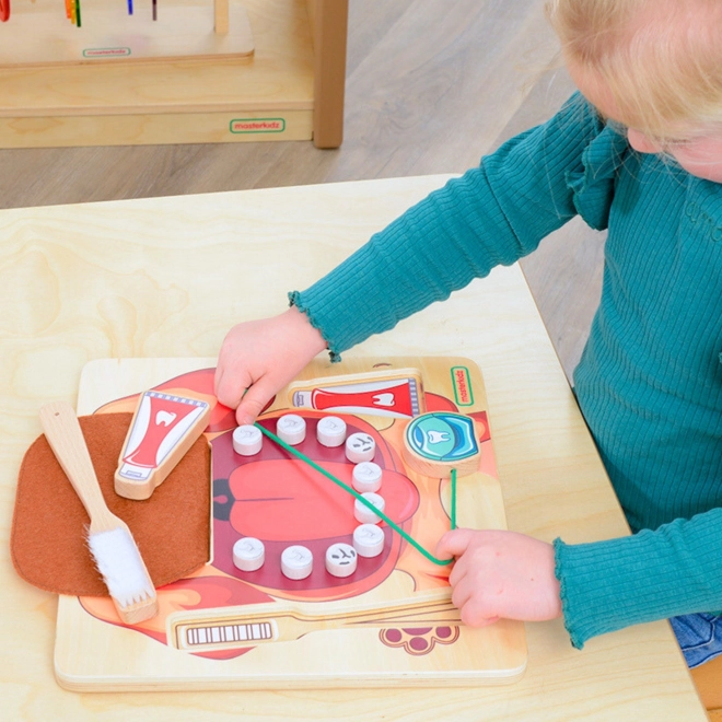 Masterkidz Montessori oktatótábla – Tanulj a szájhigiéniáról egy kutya segítségével
