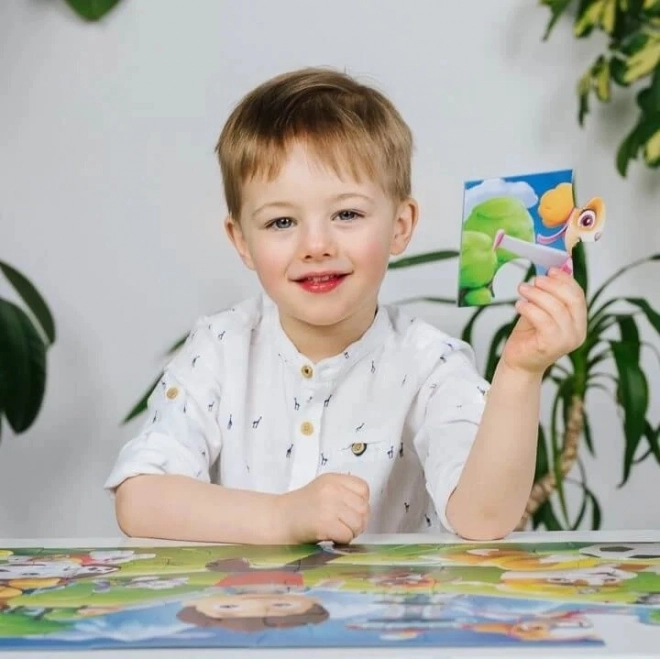 Kétszínű PAW Patrol óriás puzzle - 15 darab