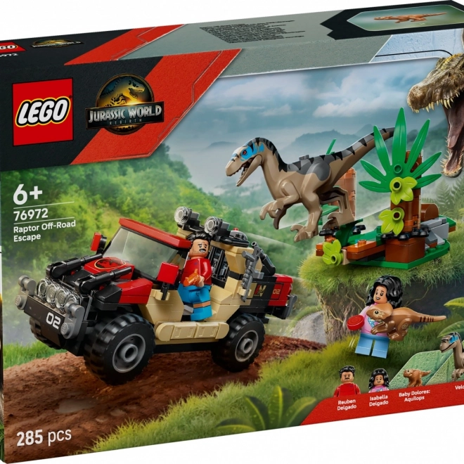 Építőkészlet LEGO Jurassic World: Terepjárós menekülés a velociraptor elől