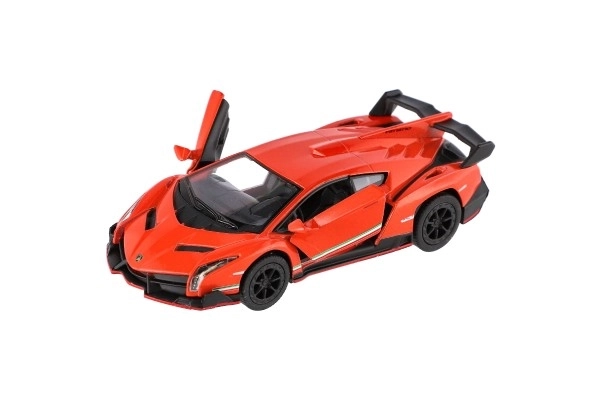 Kinsmart Lamborghini Veneno középen meghúzva 13 cm, 4 színben 12 db-os szett