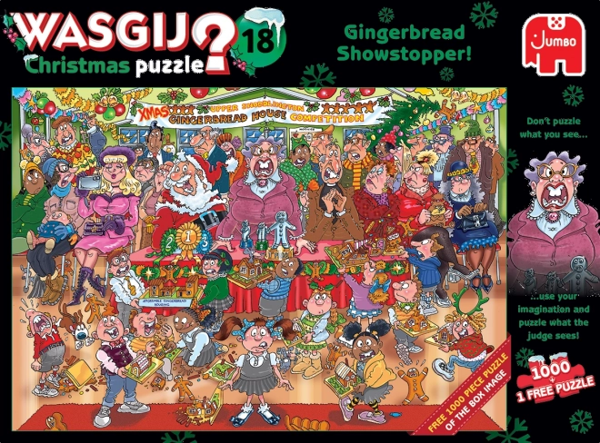 Wasgij karácsonyi puzzle 18: Mézeskalács parádé - 2x1000 darab