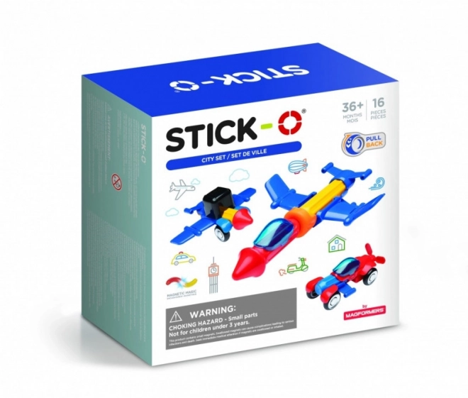 Magformers Stick-0 városi építő készlet 16 darabos