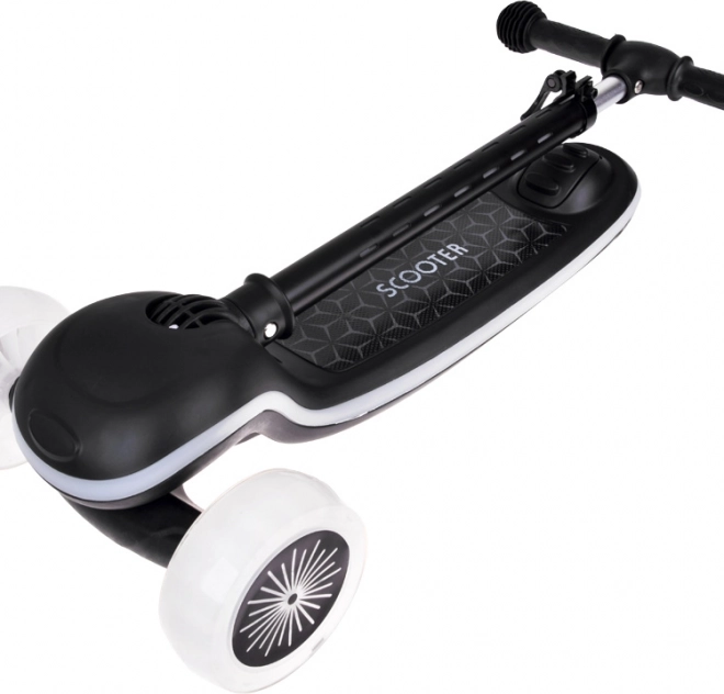 Gyermek egyensúlyozó roller fénnyel és zenével – fekete