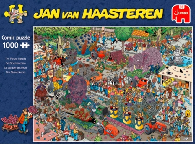 JUMBO virágparádé puzzle 1000 darabos Jan van Haasteren