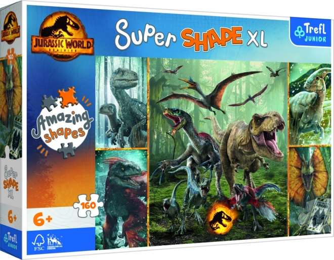 Trefl puzzle szuper forma XL Jurassic World: különleges dinoszauruszok 160 darabos kirakó