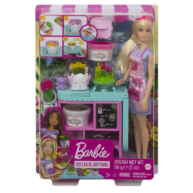 Barbie virágkötő baba szett