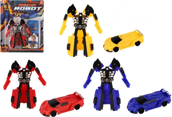 Transformer robot/autó műanyag 14 cm három színben