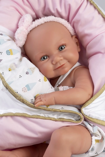 Újszülött baba - 40 cm-es élethű vinyl baba