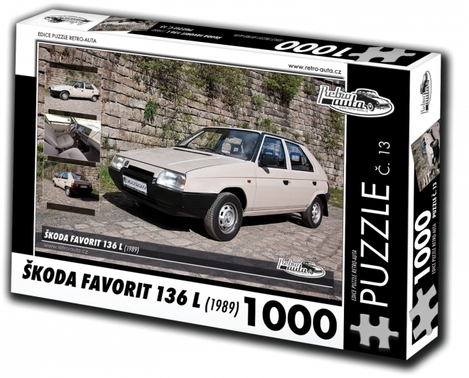 Retro Puzzle: Škoda Favorit 136 L (1989) - 1000 darab