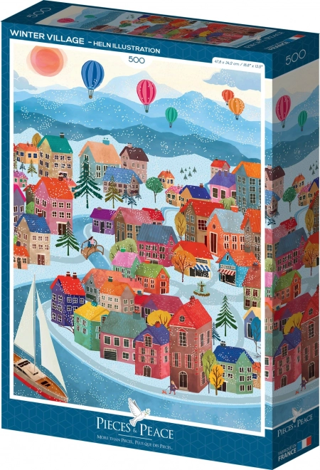 Puzzle Téli falu 500 darabos