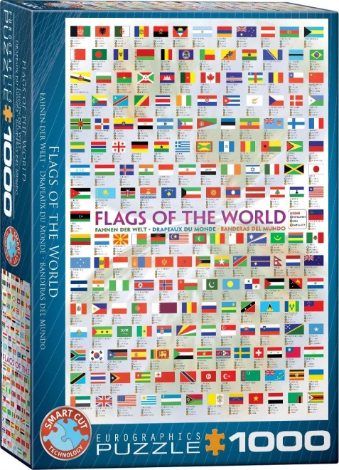 Világzászlók puzzle 1000 darab