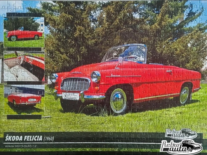 Retroautó puzzle - Škoda Felicia 1960, 500 db