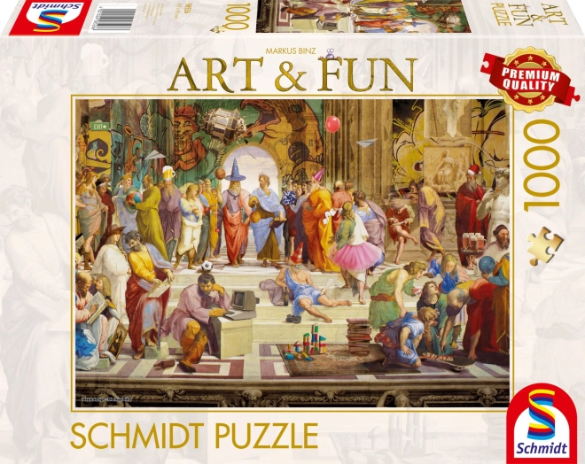 Schmidt Puzzle Art&Fun: Athéni iskola 2024, 1000 darabos kirakó