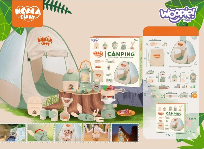 Woopie Kemping Sátor Kis Felfedezőknek XXL 15 db