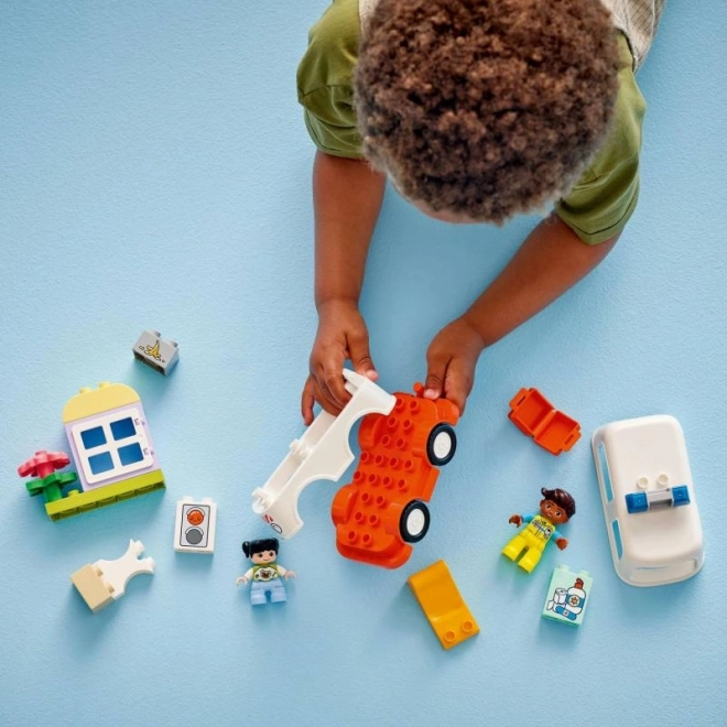 Lego Duplo város mentőautó sofőrrel