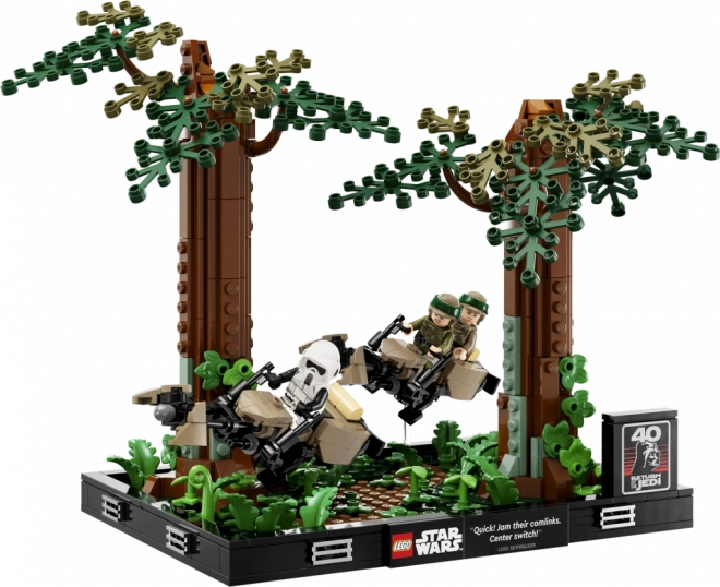 LEGO Star Wars dioráma: üldözés Endor erdeiben