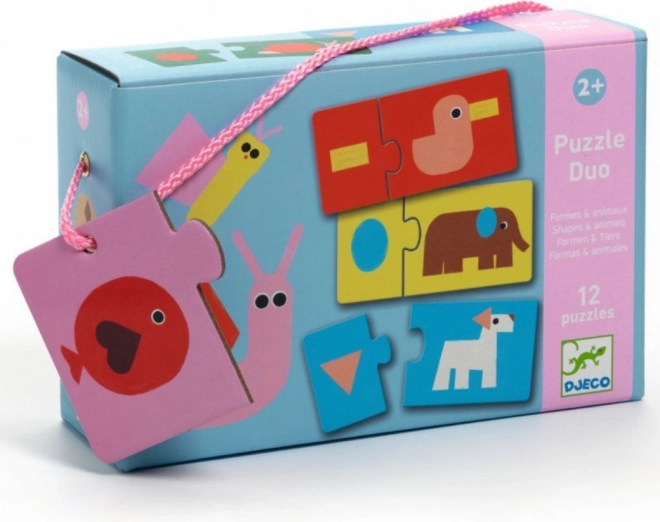 DJECO Duo Puzzle - Alakzatok és állatok