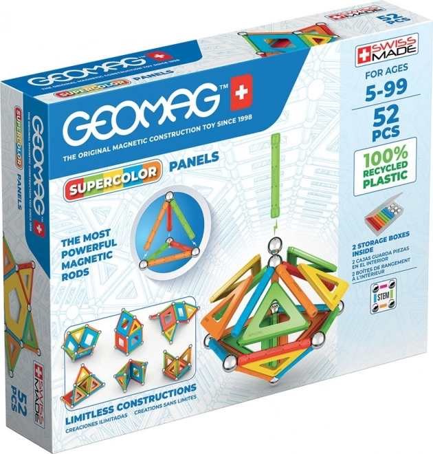 Geomag Supercolor Reciklált Mágneses Panel 52 Db