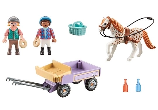 Playmobil póni hintó szett