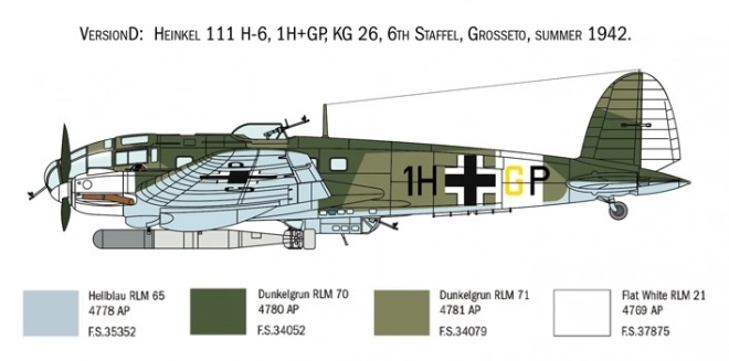 Heinkel He 111H Battle of Britain 80. évforduló műanyag repülőgép modell