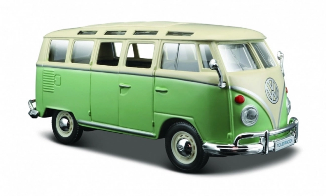 Volkswagen Van 'Samba' zöld-krém modell 1:24