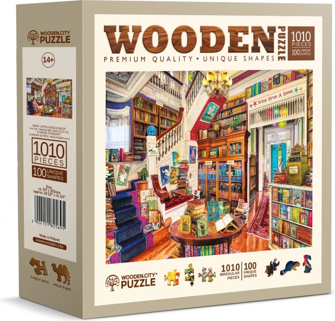 Fa puzzle Kívánság a könyvtárban 1010 darabos