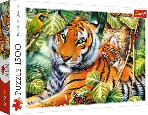 Trefl puzzle tigris kölyökkel 1500 darab