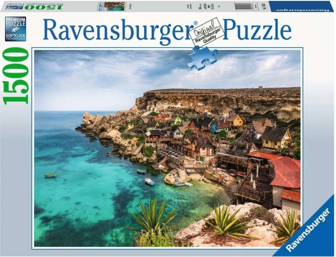 Ravensburger Puzzle Hupikék Törpikék Falu, Málta 1500 darab