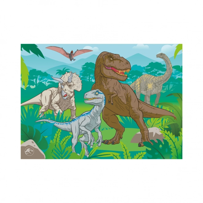 Jura világ MAXI 24 darabos DINO puzzle