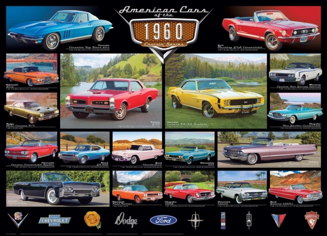 1960-as amerikai autók kirakó, 1000 darabos