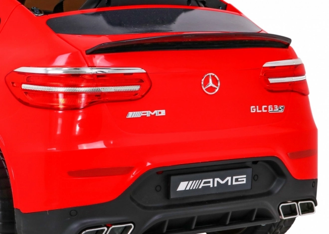 Mercedes Benz GLC63S gyerekeknek Piros + távvezérlés + 4x4 meghajtás + MP3 LED + EVA + lassú indítás
