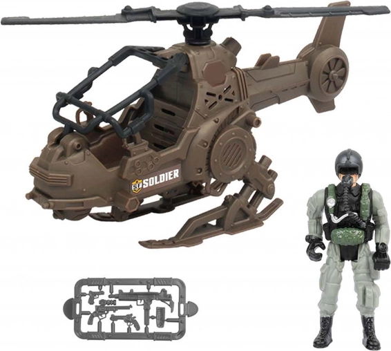 Katonai helikopter pilótával 23 cm