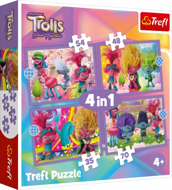 Trollok 3: Színes kaland puzzle 4 az 1-ben