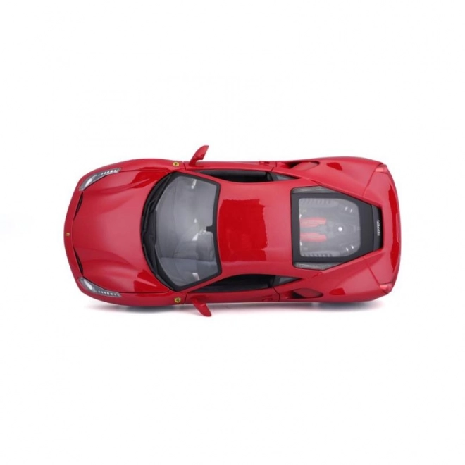 Fém autó modell Ferrari 488 GTB piros