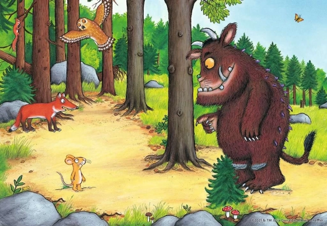 Gruffalo és az erdei állatok dupla puzzle 2x12 darab