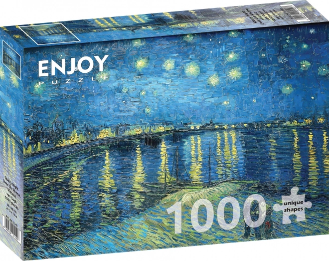 Élje Puzzle Vincent Van Gogh Csillagos Éj a Rhône Fölött 1000 Darab