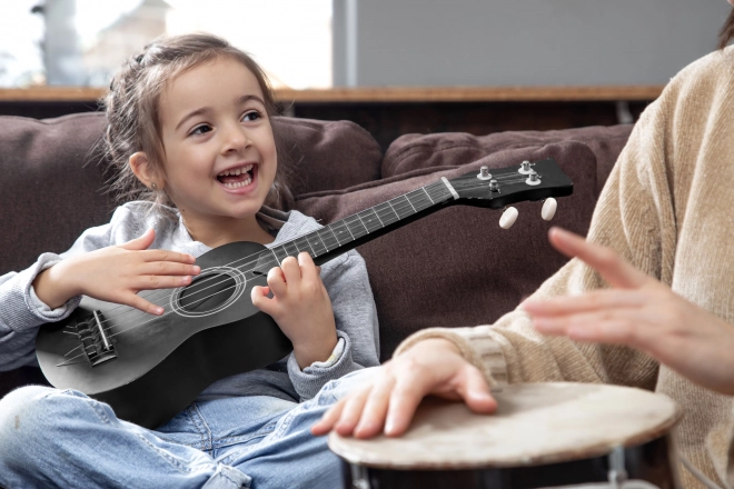 Gyerekeknek szánt fa ukulele gitár