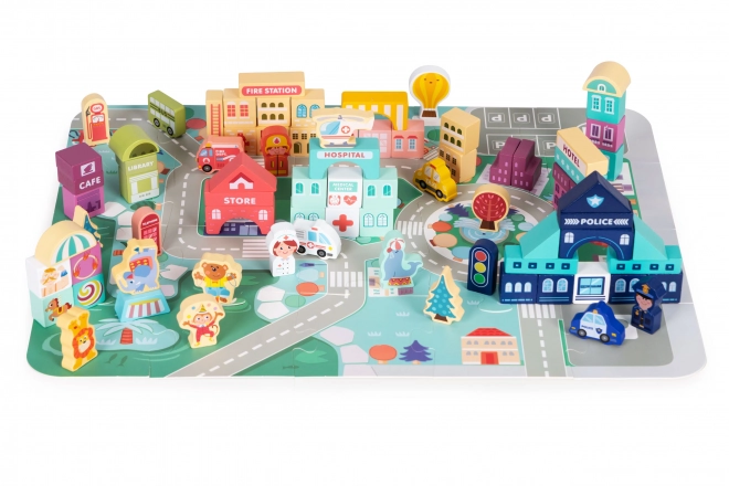 Educational Wooden Blocks City Set