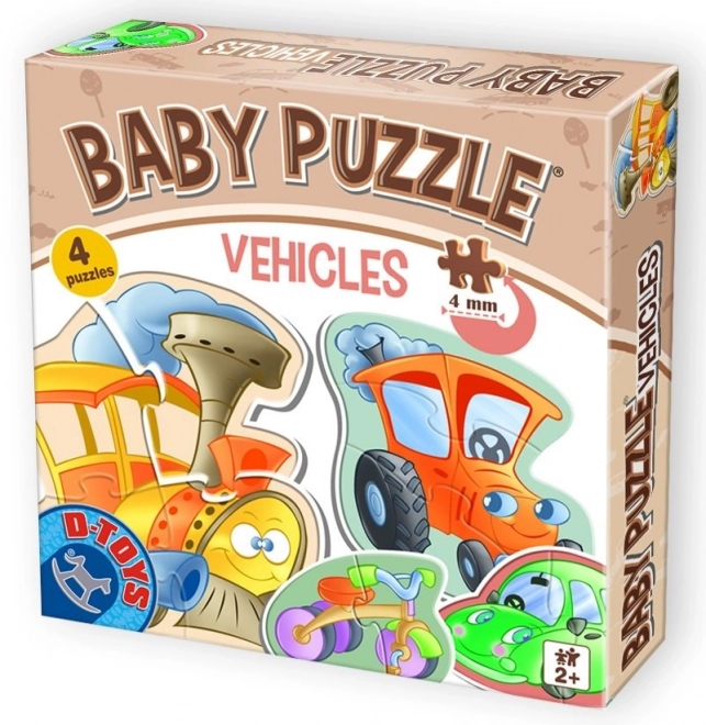 D-toys baba puzzle közlekedési eszközök 4 az 1-ben