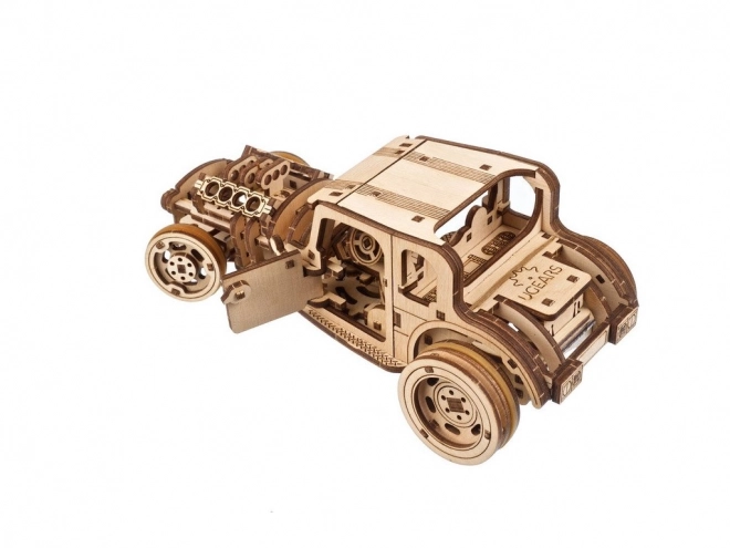 Ugears fa 3D mechanikus puzzle - Hot Rod Furious