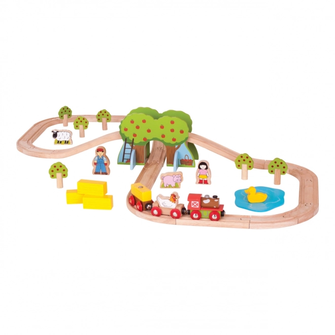 Bigjigs Rail fa vonat pálya farm