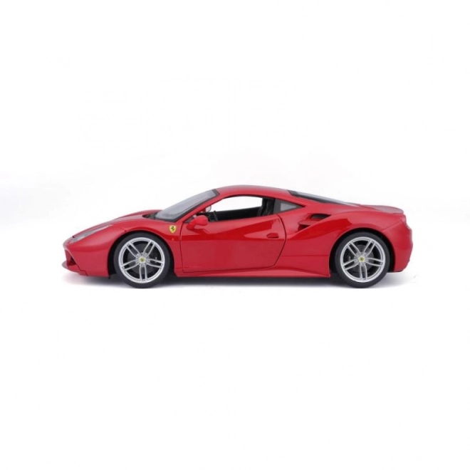 Fém autó modell Ferrari 488 GTB piros