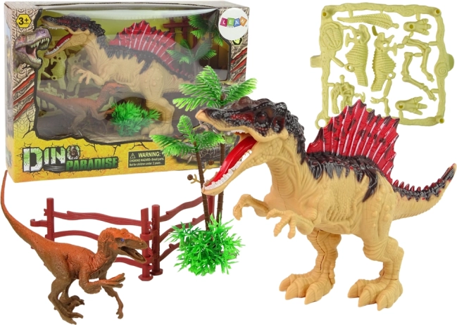 Nagy dinoszaurusz csontváz készlet – Jurassic Park Kompsognathus Spinosaurus