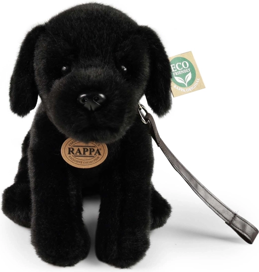plüss fekete labrador kutya 25 cm környezetbarát