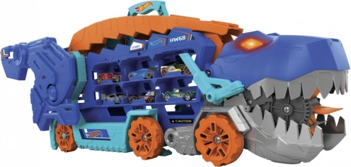 Hot Wheels T-Rex Mega Szállító – dinoszaurusz szállító és versenypálya