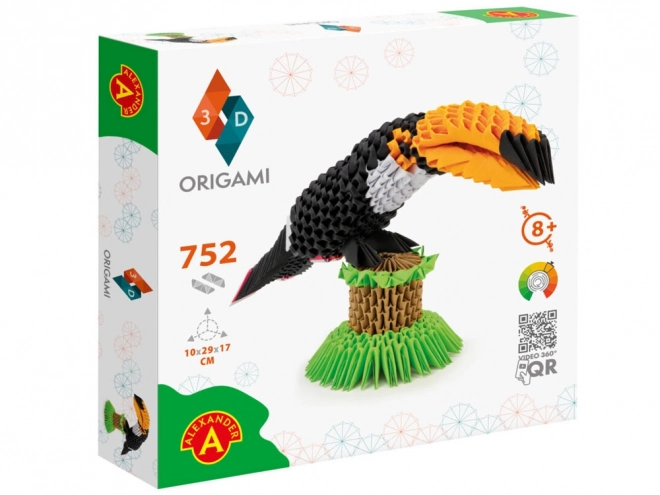 3D origami készlet tukán